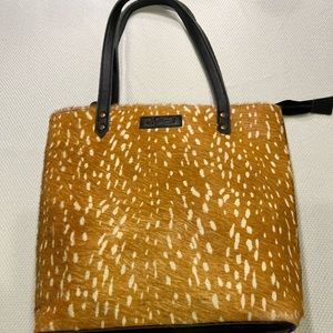 Sixtease vintage leather and horse hair handbag